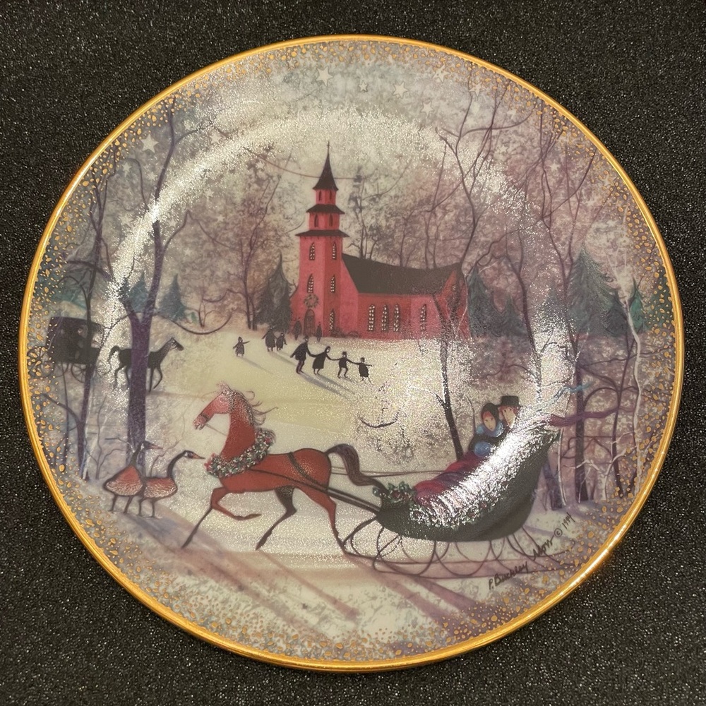 P Buckley Moss “Christmas Night” Collector’s Porcelain Plate #2665/7500